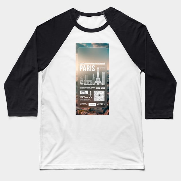 Paris Baseball T-Shirt by Dawaly